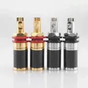 4pcs Binding Post Banana Jack Terminal Banana Plug Socket Speaker Connector Kit