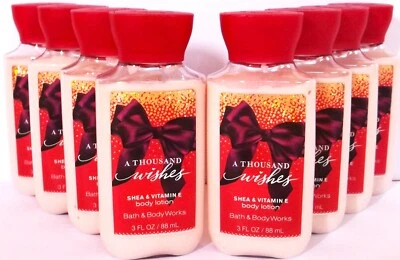 Bath Body Works A THOUSAND WISHES Shea & Vitamin E Body Lotion, 3 oz., NEW x 8