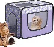 Pet Dryer Box, Foldable Pet Drying Box, Portable Cat Dryer, Breathable Dog Dehydrator Cardboard Dogs, Soft Cat Crate for Desiccation, Anti Flying Hair Desiccator, 19.69 x 15.75 inches