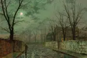 Under the Silvery Moonbeams : John Atkinson Grimshaw : 1877 : Art Print