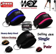 Weight Lifting Ankle Strap D-Ring Thigh Pulley GYM Padded Leg Anklet Straps