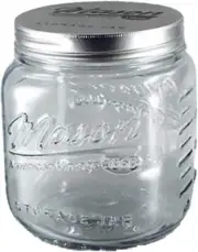 Grant Howard 51091 102 Ounce Classic Wide Mouthed Embossed Glass Mason Storage