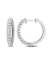 Diamond Select Cuts 14K 0.91 ct. tw. Diamond Clip-On Hoops