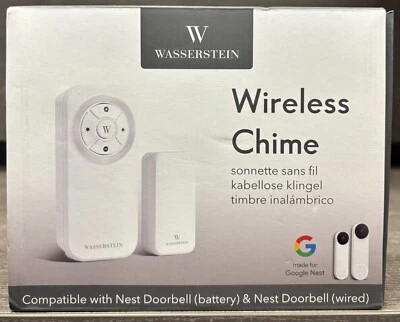 Wasserstein Wireless Doorbell Chime for Nest (Wired 2nd Gen & Battery) - NIB