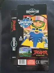 CHECKERED FLAG Atari Jaguar EMPTY Display Box New NEVER FOLDED OR USED