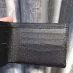 二手/全新 SUPREME X LV 聯名款黑色短夾錢包 精緻水波紋 撞色印花皮革質感短夾男女款時尚零錢包