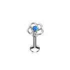 Piercing Ear Labret Lip Flower Opal Blue