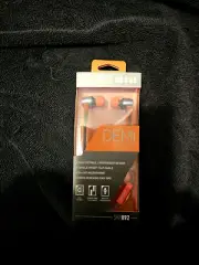 SHARPER IMAGE SHP892 Fabric Cord Earbuds w/ In-line Microphone Tangle Free Cord