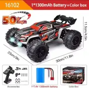 16103 Fast Rc Cars 50km/h Off Road 4WD RC car with LED Headlights2.4G Waterproof