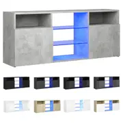 TV Cabinet with LED Lights Plasma Stereo Hifi Furniture Multi Colours vidaXL