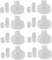 [TOPPERFUN] 1 Set Stove Burner Knobs Replacement with Adapters Fits Gas Electric Cooktop Models Effortless Installation Precision Control for Enhanced Cooking Performance