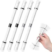 Spakon 4 Pieces Pen Spinning Spinner Finger Rotating Gaming Trick Pen Mod Stress Releasing Brain Training Toys for Kids Teens Student Games Learning Office Supplies(Black, Silver)
