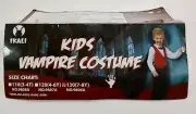 IKALI Boys Girls Vampire Costume, Kids Halloween Dracula with Cape (7-8Y)