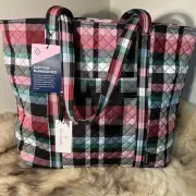 NWT Vera Bradley Tote - Ribbons Plaid Print - Beautiful!!