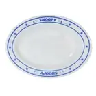 Peanuts Snoopy Oval Medium Plate Vintage Diner Style Microwave Safe New