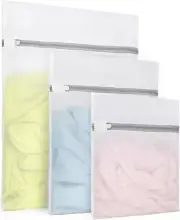 3Pcs Durable Fine Mesh Laundry Bags for Delicates 1 Large, 1 Medium, 1 Small