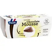 Pauls Low Fat Chocolate Mousse 62g x 2 pack