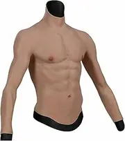 Silicone Male Muscle Realistic Half Body Fake Muscle Chest Enhancer for Crossdresser Disguise Props