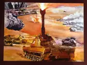 ATARI COMBAT TWO POSTER 11X16" NM SHPPD FLAT GAME ART