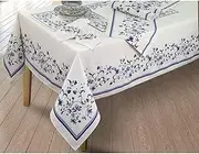 [Spode] Table Cloth, Rectangular Table Cloth, Stylish Home Decor (60"x 84", Portofino Blue)