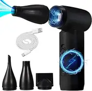 Compressed Air Duster, 80000RPM Jet Dryer Blower, Stepless Speed Regulation Portable Electric Duster Mini Electric Blower,Jet Fan for Car Dry,Keyboard Computer Cleaning,Air Bed,Camping,Outdoor
