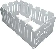 Pet Scene Dog Playpen Crate 6 Panels, Size:155x75x60CM,DIY Shape Pet Pen Portable Cat Enclosure Indoor Outdoor Puppy Exercise Cage Safety Play Fence Gate Whelping Box Kennel,