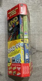 NEW Mattel UNO Mega Pack Ono 99, DOS, Phase 10, UNO All Wild, 6 Card Games- 2024