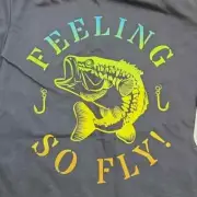 nwt WONDER NATION feeling so fly boys tee S blue ombre fish graphic text t-shirt