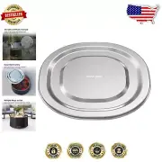 Waterproof Fire Pit Lid 27" - Rust-Resistant Stainless Steel Cover for Outdoors