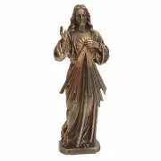 Copper Finish Polyresin Jesus Decorative Showpiece For Home Decor 8.5''