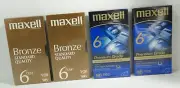 4 Maxell T-120 VHS Tapes 6-Hour Standard Grade Blank Video Cassette Sealed