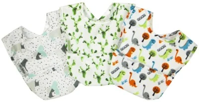 Silly Billyz: Wipe Clean Nylon Bib Set - Green (3 Pack)