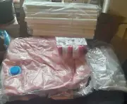 Girls Pink Pop- Up Play Tent with Mat and Lights