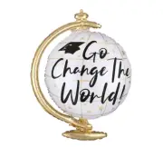 Go Change the World Globe Graduation Balloon, 23in