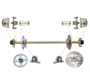 740mm Go Kart Rear Axle Assembly Kit Wheel Hub ATV Quad Bike Buggy Go Cart Mower