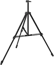 vidaXL Black Metal Adjustable Display Easel - Ideal for Trade Shows and Exhibitions - Comes with Carry Bag