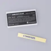 1PC For GBC Game Console New Lables Back Stickers Replacement for Shell stic-JN