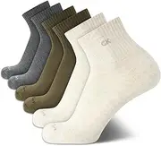 [Calvin Klein] Men's Socks - Cushioned Above Ankle Athletic Mini-Crew Socks (6 Pack)