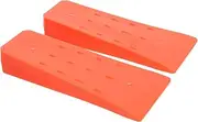 Yardenfun 2Pcs Tree Cutting Wedges Durable Logging Tools for Safe Felling Stabilizing Wedges with Raised Spikes for Direction Control Lightweight Portable Design