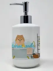 Orange Pomeranian Ceramic Soap Dispenser Hand Soap Dispenser Pump Bottles for