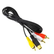 1.8M RCA AV TV Cable Lead Scart Gold Plated Compatible with Sega Saturn Game Con