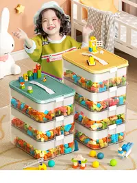 在飛比找松果購物優惠-樂高收納積木收納盒玩具收納箱分類盒零件分類分揀小顆粒拼裝分格