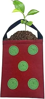 Krmoau Strawberry Plant Bags, Hanging Pot for Tomatoes, Headstanding Non-Woven Fabric Plant Bag for Vegetables, Fruits and Peppers