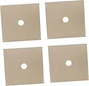 QUMIIRITY 4Pcs Non Stick Stove Burner Covers Reusable Hob Stovetop Liners for Easy Cleaning Heat Resistant Gas Range Protectors with Center Safe