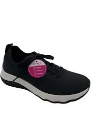 Clarks Cloudsteppers Lace-Up Sneaker Circuit Tie Black Knit