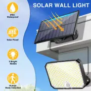 190 LED Solar Flood Light Motion Sensor Security Wall Yard Garden Outdoor Lamp