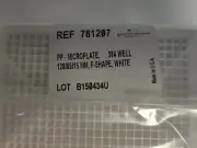 PP Microplates 384 well 781207 128/85/15mm, F-Shape, White 10pk
