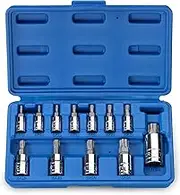 Neiko 10086A 1/4-1/2 Drive Star/Torx Plus Bit Socket Set 12 Piece | TP8 - TP60 | Cr-V Steel
