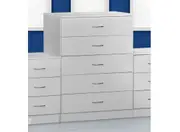 Mission 5 Drawer Tallboy - White
