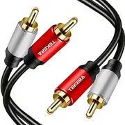 RCA Cables,TEKERA 2RCA Male to 2RCA Male Subwoofer Cables 0.5m 1m 1.8m 3m 5m 10m (0.5m)